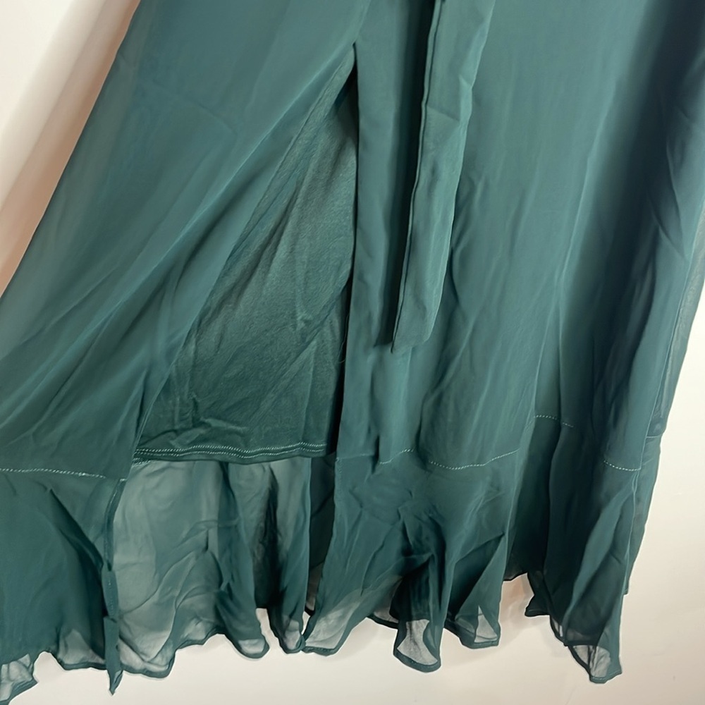 Show Me Your Mumu | Claire Midi Dress in Emerald Chiffon Size Medium NWT - Picture 5 of 10